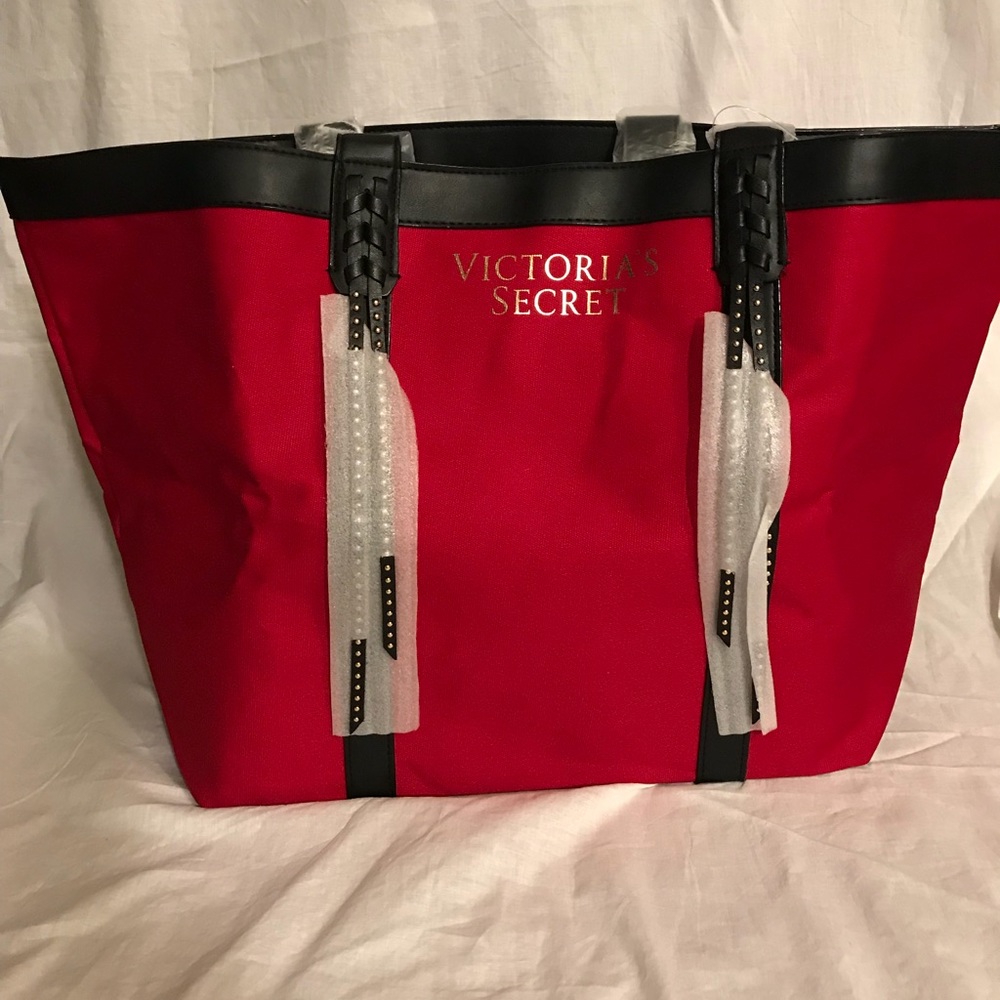 Victoria’s Secret red canvas tote